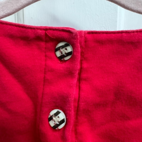 Childhood 3T Girls Red & Burberry Like Pattern Formal Crop Top Blouse - Picture 5 of 6